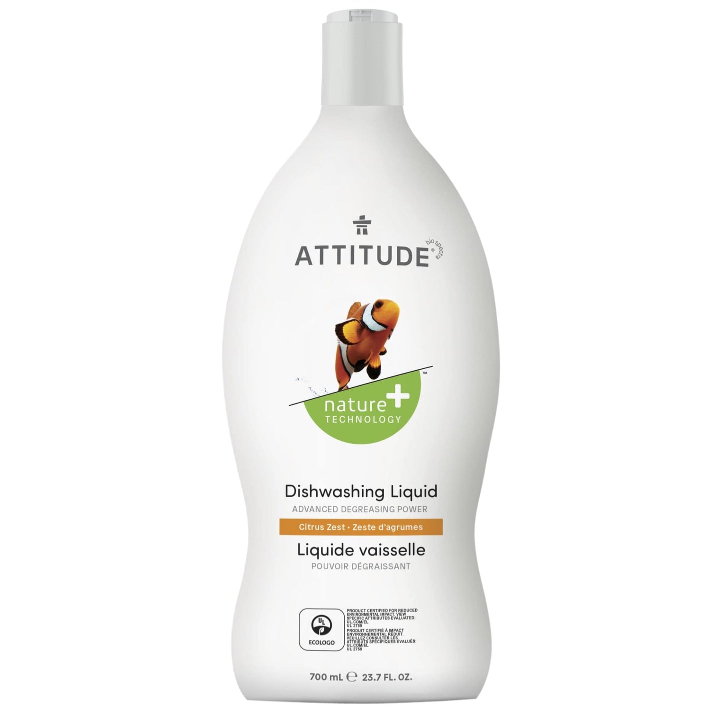 ATTITUDE Nature+ Dishwashing Liquid Citrus Zest