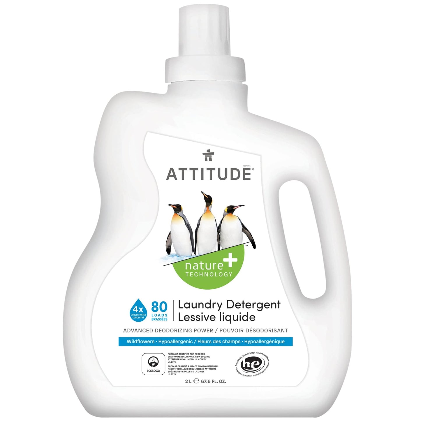 ATTITUDE Nature+ 4X Concentrated Laundry Detergent Wildflowers